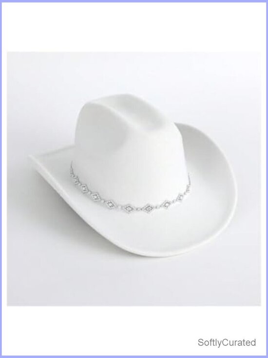 Rhinestone Cowgirl Hat Wide Brim Western Cowboy Hat main image 5